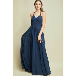 Empire Waist Halter Maxi Dress